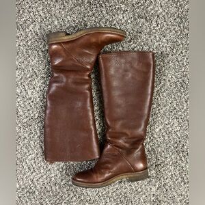 Diane von Furstenberg shearling high boots size 6 brown